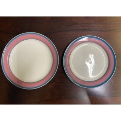 SET PIATTI MOD. Eco DESIGN Gariboldi per Richard Ginori 27 pz ROSA VERDE-BLU '72