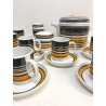SERVIZIO CAFFè VINTAGE 10 pers THOMAS Rosenthal GROUP ARANCIONE NERO Germany '70