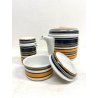 SERVIZIO CAFFè VINTAGE 10 pers THOMAS Rosenthal GROUP ARANCIONE NERO Germany '70
