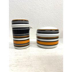 SERVIZIO CAFFè VINTAGE 10 pers THOMAS Rosenthal GROUP ARANCIONE NERO Germany '70