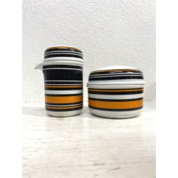 SERVIZIO CAFFè VINTAGE 10 pers THOMAS Rosenthal GROUP ARANCIONE NERO Germany '70