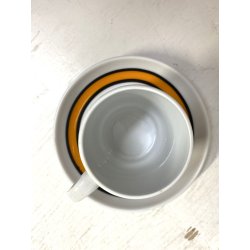 SERVIZIO CAFFè VINTAGE 10 pers THOMAS Rosenthal GROUP ARANCIONE NERO Germany '70
