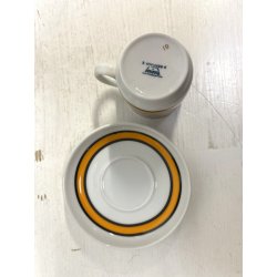 SERVIZIO CAFFè VINTAGE 10 pers THOMAS Rosenthal GROUP ARANCIONE NERO Germany '70
