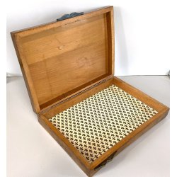 SCATOLA da GIOCO LEGNO RADICA MULTIUSO SENZA SCOMPARTI SCRIVANIA LETTERE VINTAGE