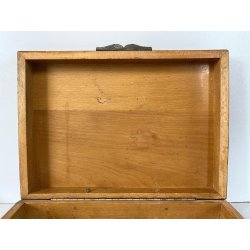 SCATOLA da GIOCO LEGNO RADICA MULTIUSO SENZA SCOMPARTI SCRIVANIA LETTERE VINTAGE
