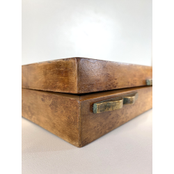 SCATOLA da GIOCO LEGNO RADICA MULTIUSO SENZA SCOMPARTI SCRIVANIA LETTERE VINTAGE