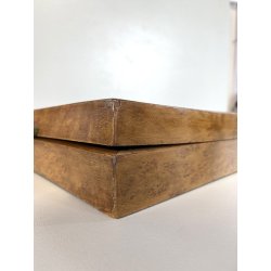 SCATOLA da GIOCO LEGNO RADICA MULTIUSO SENZA SCOMPARTI SCRIVANIA LETTERE VINTAGE