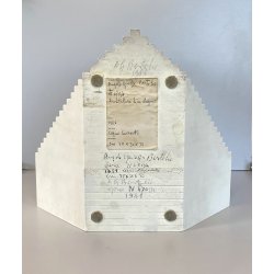 SCULTURA LEGNO Angelo Giuseppe Bertolio "Architettura di un ottagono" 470/A 1981