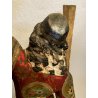 ANTICA SCULTURA LEGNO MORETTO VENEZIANO GONDOLIERE LIVREA TORCERE XIX sec 88cm/h