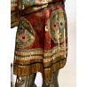 ANTICA SCULTURA LEGNO MORETTO VENEZIANO GONDOLIERE LIVREA TORCERE XIX sec 88cm/h
