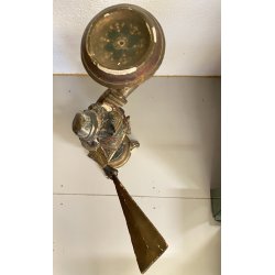 ANTICA SCULTURA LEGNO MORETTO VENEZIANO GONDOLIERE LIVREA TORCERE XIX sec 88cm/h