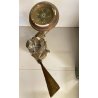 ANTICA SCULTURA LEGNO MORETTO VENEZIANO GONDOLIERE LIVREA TORCERE XIX sec 88cm/h