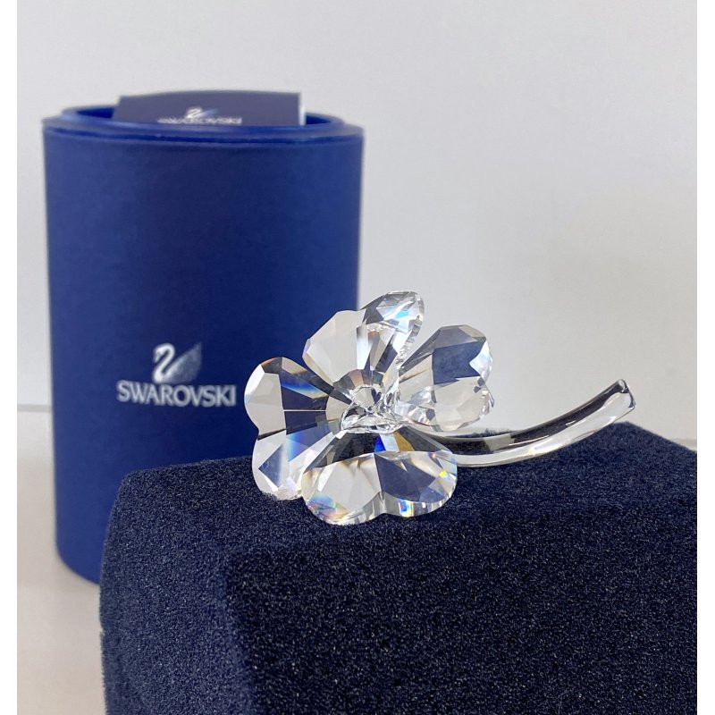 FIGURINA QUADRIFOGLIO CRISTALLO "Four Leaf Clover"  SWAROVSKI ART. A 7483 BOXED
