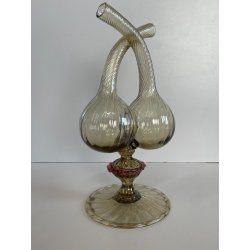 ANTICO SET TAVOLO VETRO MURANO CHAMPAGNE OLIO ACETO VITTORIO ZECCHIN OLIERA