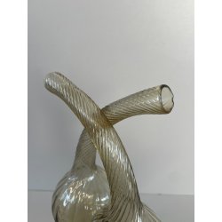 ANTICO SET TAVOLO VETRO MURANO CHAMPAGNE OLIO ACETO VITTORIO ZECCHIN OLIERA