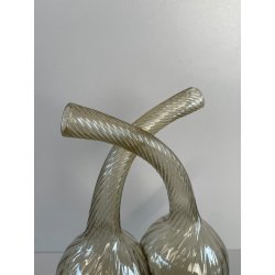 ANTICO SET TAVOLO VETRO MURANO CHAMPAGNE OLIO ACETO VITTORIO ZECCHIN OLIERA