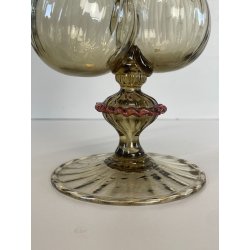 ANTICO SET TAVOLO VETRO MURANO CHAMPAGNE OLIO ACETO VITTORIO ZECCHIN OLIERA