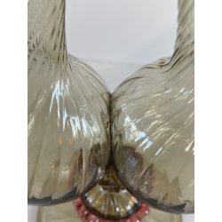 ANTICO SET TAVOLO VETRO MURANO CHAMPAGNE OLIO ACETO VITTORIO ZECCHIN OLIERA