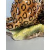 GRANDE RARA SCULTURA CERAMICA FAVARO CECCHETTO ANNI 60 TIGRE LEOPARDO CUCCIOLI