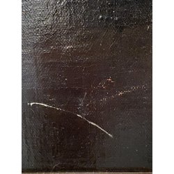 GRANDE DIPINTO OLIO VEDUTA CAPRICCIO ARCHITETTONICO BAROCCO PORTO MARE '800