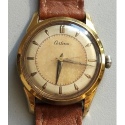 ANTICO OROLOGIO POLSO DORATO Certina ANNI 50 cal K.F. 324 Old Wrist Watch MONTRE