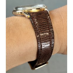 ANTICO OROLOGIO POLSO DORATO Enicar Ultrasonic Seapearl ANNI 60 cal. AR 1010