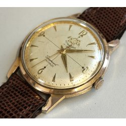ANTICO OROLOGIO POLSO DORATO Enicar Ultrasonic Seapearl ANNI 60 cal. AR 1010