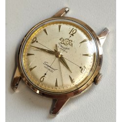 ANTICO OROLOGIO POLSO DORATO Enicar Ultrasonic Seapearl ANNI 60 cal. AR 1010