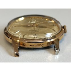 ANTICO OROLOGIO POLSO DORATO Enicar Ultrasonic Seapearl ANNI 60 cal. AR 1010