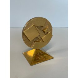 PICCOLA SCULTURA OTTONE FIRMATA GIO POMODORO BASSORILIEVO ZURIGO 1988 SFERA Old