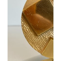 PICCOLA SCULTURA OTTONE FIRMATA GIO POMODORO BASSORILIEVO ZURIGO 1988 SFERA Old