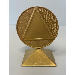 PICCOLA SCULTURA OTTONE FIRMATA GIO POMODORO BASSORILIEVO ZURIGO 1988 SFERA Old