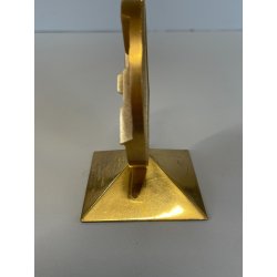 PICCOLA SCULTURA OTTONE FIRMATA GIO POMODORO BASSORILIEVO ZURIGO 1988 SFERA Old