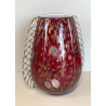 GRANDE VASO VETRO MURANO BAROVIER LA MURRINA FOGLIA ORO CORDONATO EPOCA 1930