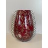 GRANDE VASO VETRO MURANO BAROVIER LA MURRINA FOGLIA ORO CORDONATO EPOCA 1930