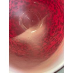 GRANDE VASO VETRO MURANO BAROVIER LA MURRINA FOGLIA ORO CORDONATO EPOCA 1930