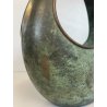 ANTICO CESTINO VINTAGE OTTONE PRIMI '900 DECORO UVA ART NOUVEAU CENTROTAVOLA