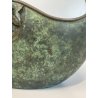 ANTICO CESTINO VINTAGE OTTONE PRIMI '900 DECORO UVA ART NOUVEAU CENTROTAVOLA