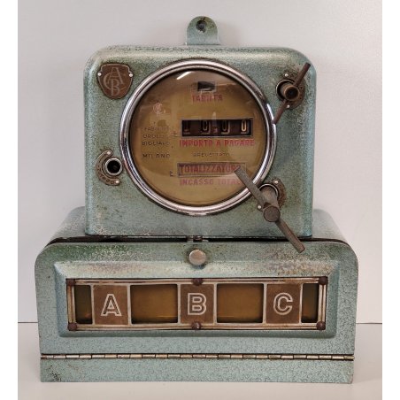 ANTICO OROLOGIO TOTALIZZATORE BILIARDO ABC Milano ANNI 60 CONTATORE TASSAMETRO