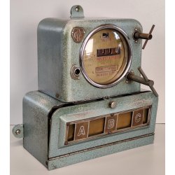 ANTICO OROLOGIO TOTALIZZATORE BILIARDO ABC Milano ANNI 60 CONTATORE TASSAMETRO