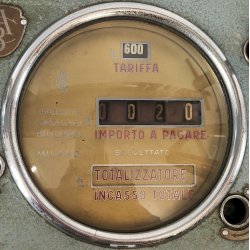 ANTICO OROLOGIO TOTALIZZATORE BILIARDO ABC Milano ANNI 60 CONTATORE TASSAMETRO