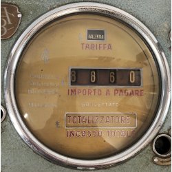 ANTICO OROLOGIO TOTALIZZATORE BILIARDO ABC Milano ANNI 60 CONTATORE TASSAMETRO