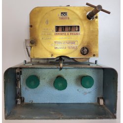 ANTICO OROLOGIO TOTALIZZATORE BILIARDO ABC Milano ANNI 60 CONTATORE TASSAMETRO