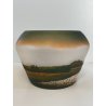 ANTICA COPPA VETRO D'ARGENTAL GLOBULARE PAUL NICOLAS ART NOUVEAU PATE 1920 VASO