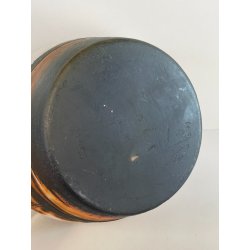 ANTICA COPPA VETRO D'ARGENTAL GLOBULARE PAUL NICOLAS ART NOUVEAU PATE 1920 VASO