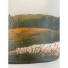ANTICA COPPA VETRO D'ARGENTAL GLOBULARE PAUL NICOLAS ART NOUVEAU PATE 1920 VASO