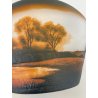 ANTICA COPPA VETRO D'ARGENTAL GLOBULARE PAUL NICOLAS ART NOUVEAU PATE 1920 VASO