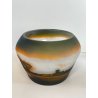 ANTICA COPPA VETRO D'ARGENTAL GLOBULARE PAUL NICOLAS ART NOUVEAU PATE 1920 VASO