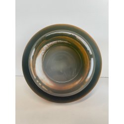 ANTICA COPPA VETRO D'ARGENTAL GLOBULARE PAUL NICOLAS ART NOUVEAU PATE 1920 VASO