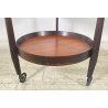 CARRELLO BAR ROTONDO DESIGN 1960 VINTAGE ITALY BAR TROLLEY 2 RIPIANI OLD LEGNO